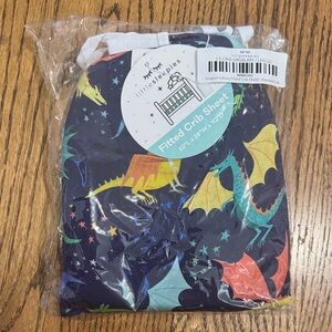 Little Sleepies Colorful Dragon Galaxy Crib Sheet NWT